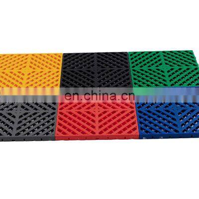 CH High Quality Plastic Floating Easy To Clean Non-Toxic Cheapest Eco-Friendly Modular 40*40*3cm Garage Floor Tiles