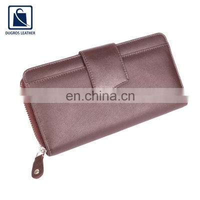 Attractive Pattern Fashion Style Matching Stitching Loop Closure Type Luxury Genuine Leather Women Wallet from India