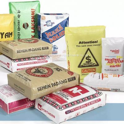 PE Lined / BOPP Laminated Bags With White / Brown Craft Paper Surface Offset Printing