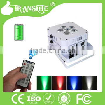 wholesale event decoration light 6in1RGBWA+UV LED PAR Can with battery and wireless DMX