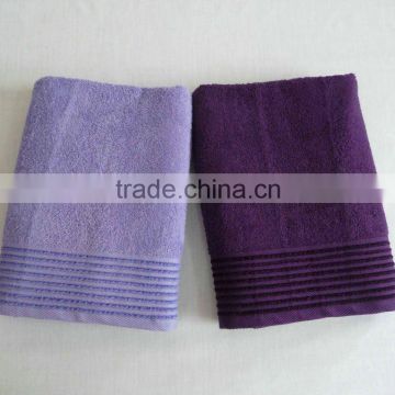 100% cotton terry towel with chenille border