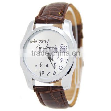 China Manufacturer Custom&OEM luxury leather watch,analog display women quartz watches