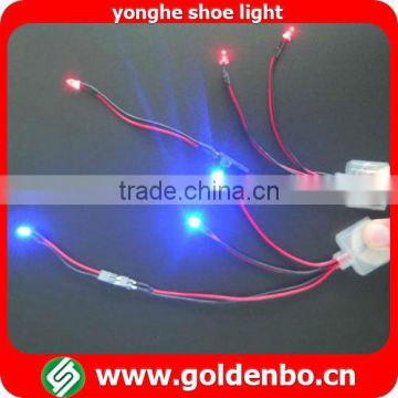 Glowing shoe light by pressing