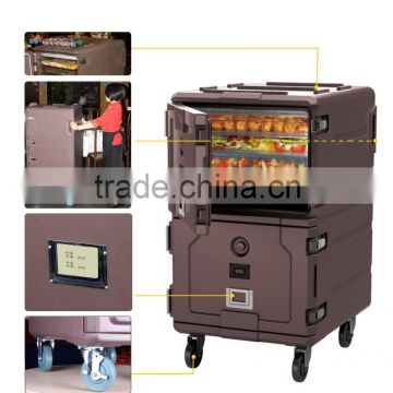 Rotomolded food warming container double-deck food warming cabinet with element