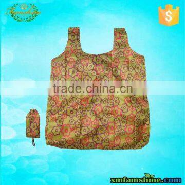 resusable foldable polyester eco bag for shopping