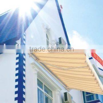 Economic outdoor non-cassette retractable awning