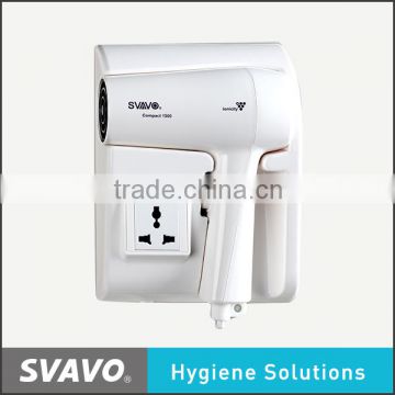 220V 1300W multi-functional ABS Plastic low noise wall mounted hair dryer