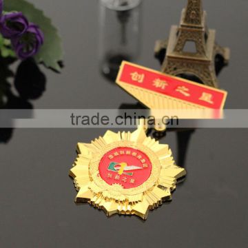 china producer cheap religious metal military commemorative medal with ribbon