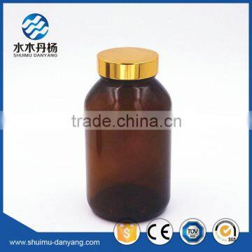 Round 500ml amber screw cap sealing glass pharmaceutical bottle