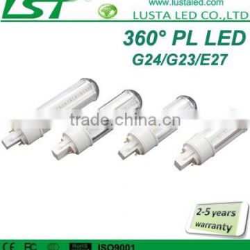 PLC 2 Pin LED G24 Lamp 360 Degree AC85-265V 6W 9W 11W 13W G23 Base LED Light G23 G24 E27 Base SMD 2835 4 Pin G24 LED Bulb
