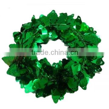 Green Leaf Tinsel Wreath
