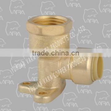 250-62 brass compression fitting for pe pipe (PUSH FITTING BRASS FEMALE ELBOW 90 DROPEAR(PUSH X FPT))