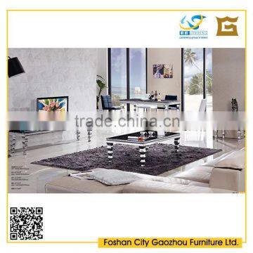 Modern rectangle marble living room furniture units metal style high fashion home furniture