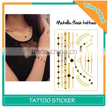 Body Necklace Metallic Sticker Waterproof TemporaryTattoo