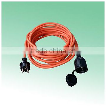 VDE certification euro waterproof rubber thread extension cord