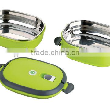 2014 HOT SALES STAINLESS STEEL FOOD CONTAINER,1/2/3 TIERS,GREEN MADE IN CHINA