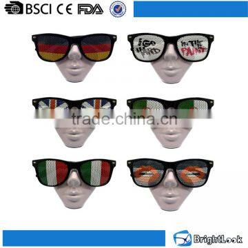 Wholesale promotion sunglasses bulk buy custom logo pinhole stickers cheap sun glasses