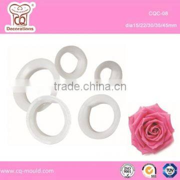 new rose cake decoration plastic rose cutter set