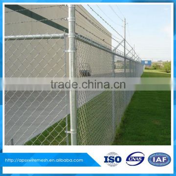 High quantity chain link fence cyclone fencing with top barbed wire