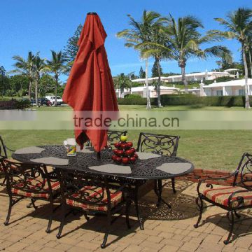 SIGMA cast aluminum garden dining set outdoor tables and chairs