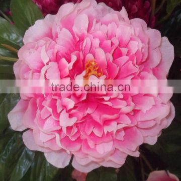 Sleek realistic artificial flower head peony artificial big peony flower fabric peony flower for wholesale with happy price