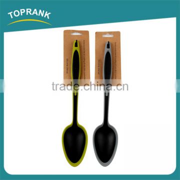 Kitchen utensils cooking soup spoon FDA food grade flexible heat resistant non-stick silicone spoon