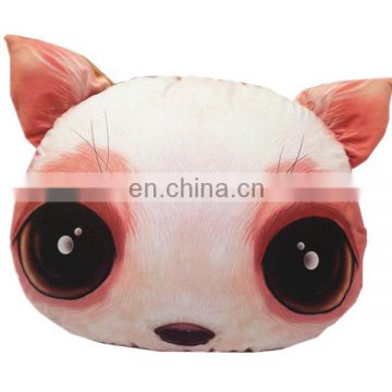 Customized fashion 3d printing dog pillow cushion wholesale plush animal decorative pillow