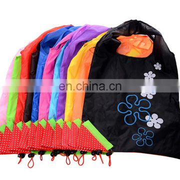 Low Price strawberry nylon foldable reusable shopping bag
