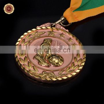 Wr Online Shopping Quality Metal Medal for Awards Collectible Soccer Game Medal with Ribbon