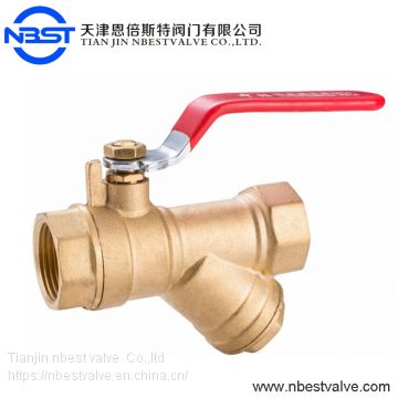 Q11F Brass Y Type Filter Screwed End Valve Y Type Ball Check Valve