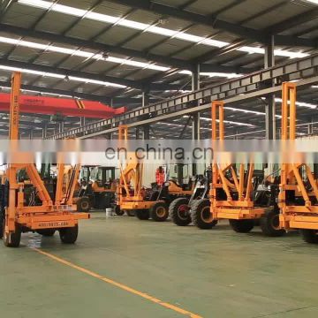 HENGWANG Loader type hydraulic highway guardrail fence post driver