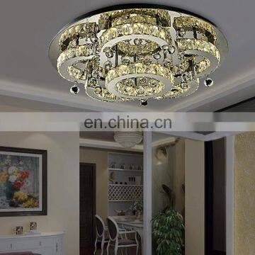 High quality European LED ceiling lighting crystal surface installation