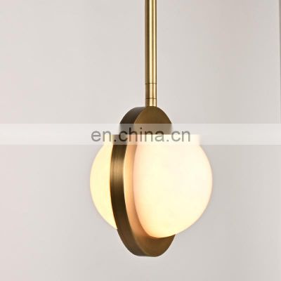 New pendant designs led lamp round chandelier chain Alabaster Planet Pendant