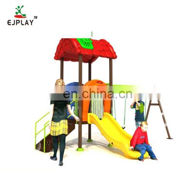 China Manufacturer Children Plastic Outdoor Playground Slides With Swing Set For Park