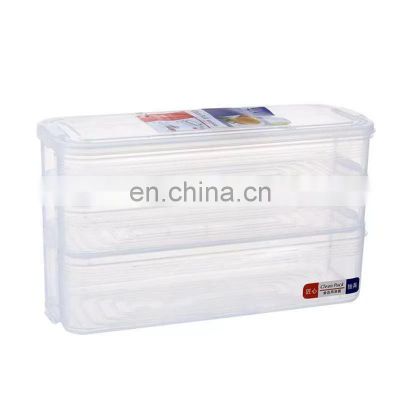 Multi-Layer Plastic Storage Box Transparent Food Sealed Box Kitchen Organizer Tools Refrigerator Fresh-Keeping Boxes