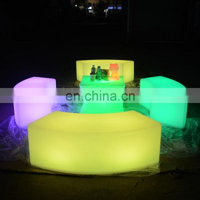 led liquid bar table /Elegant power Modern nightclub disco Square LED furniture Shinning cocktail bar coffee table