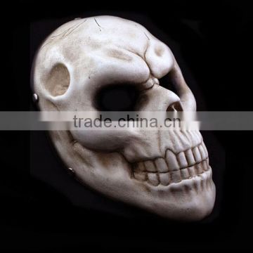 In-stock latest Halloween resin skull heads payday 2 game Skull Masks wholesale 3colors (White/Beige/bronze)