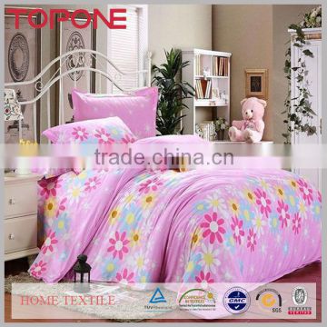 Flower printed pink home quilt bedding decorative comforters