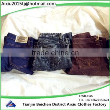 summer used clothing lady fashion jean pants clothing /used clothing