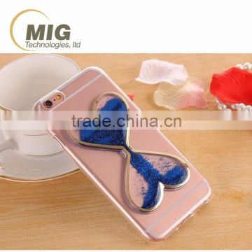 Soft TPU Material Phone Case for iphone 6 6S in 3D Heart-shaped Mystery Quicksand Design
