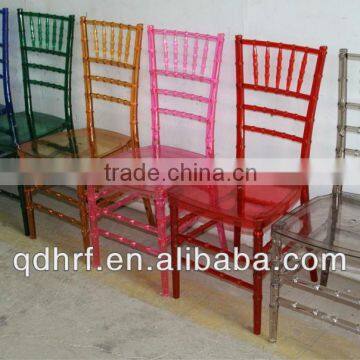 Colorful Clear Resin Wedding Chiavari Chair Transparent Tiffany Chair