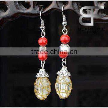 Western Style Length 6.2cm Ethnic Alloy Drop earrings for women