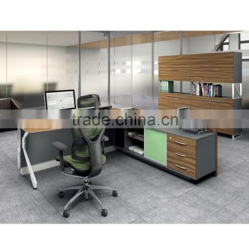 modern design office table and file cabinet