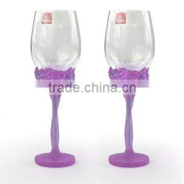 rose wine cup wedding decoration liuli colored glaze hot style!