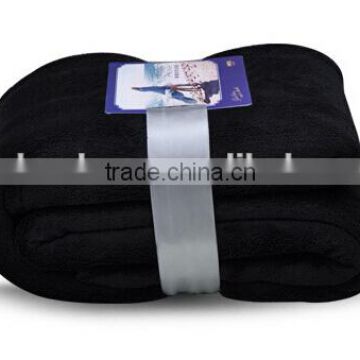 Comforter Set Throw, Fleece Blanket -black
