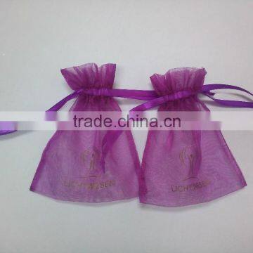 top sale plain organza gift bag with drawstring