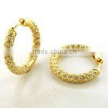 Fashion Gold Plated Crystal Earring