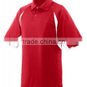 Red polo shirt