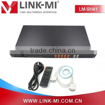 LINK-MI LM-SH41 High Performance 4 Digital/Analog Video HDMI/VGA/CVBS to HDMI VGA 4x1 Video Wall Processor