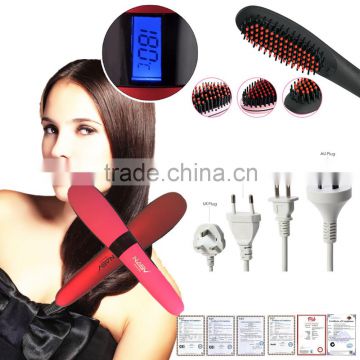 Factory generation 3 NASV300 LCD electric hair straightener brush Beautystar
